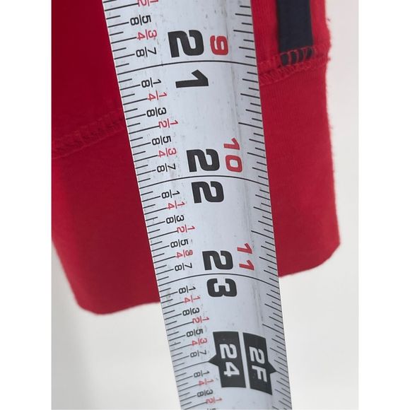 Major League Boston Red Sox Top Women Size Medium Full Zip Red Blue Baseball - Picture 8 of 14